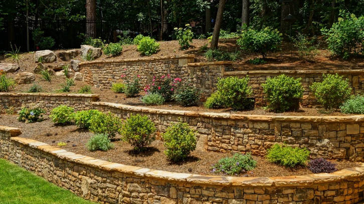 build retaining wall and landscaping, hardscaping